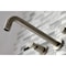 Kingston Brass Roman Tub Faucet, Brushed Nickel, Wall Mount KS8028DKL - alternate 2